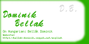 dominik bellak business card